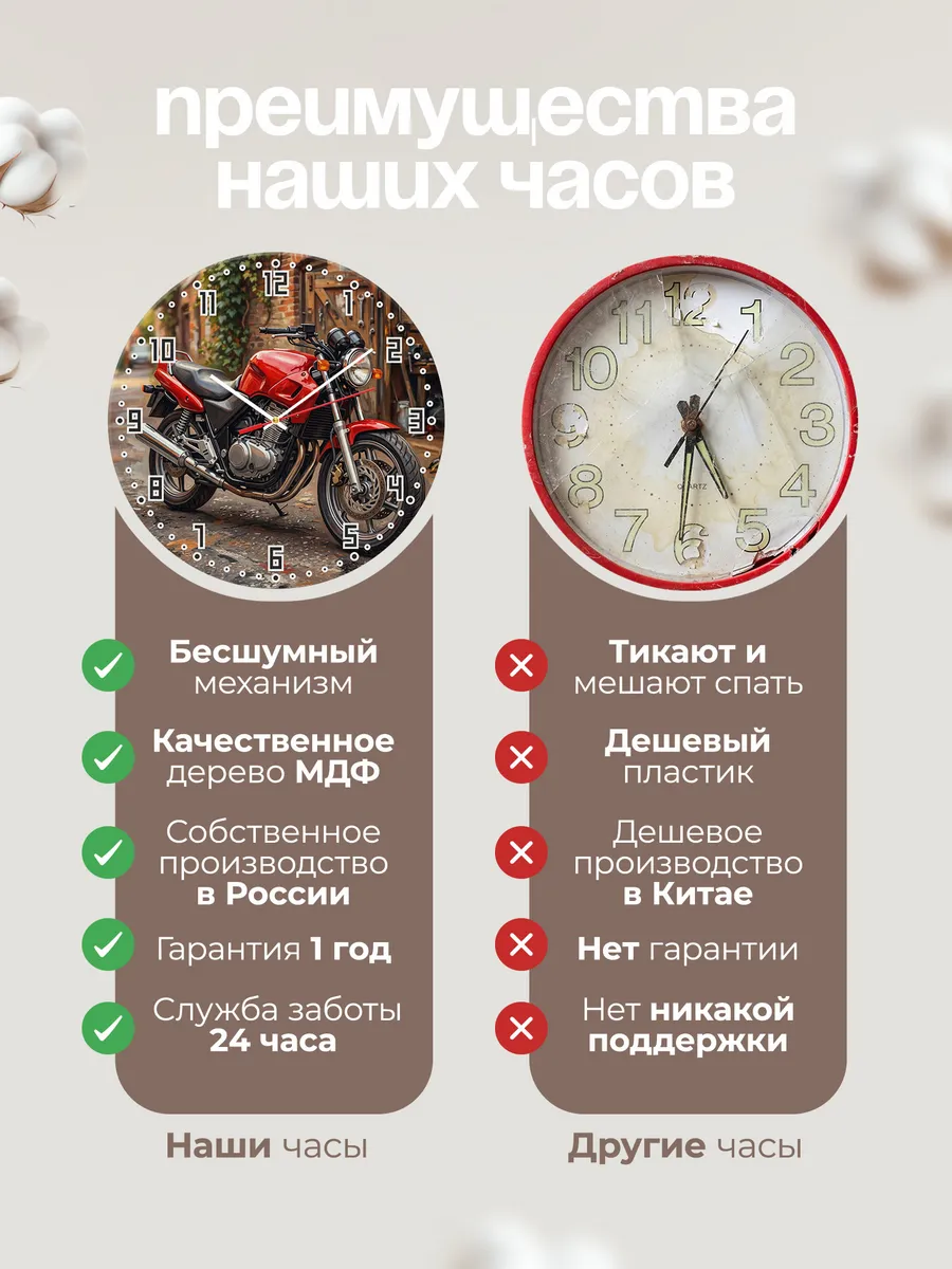 Часы настенные "Honda CB500" — фото 2
