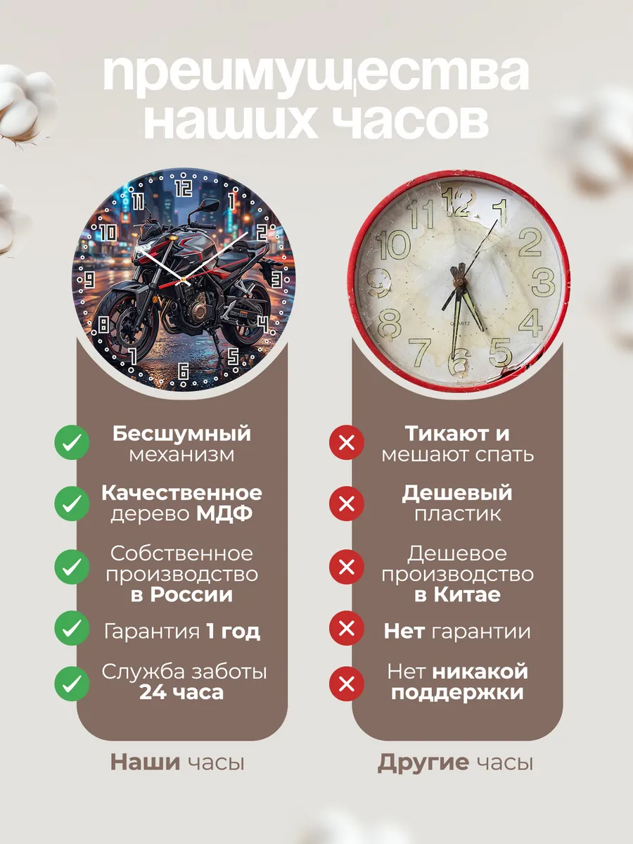 Часы настенные "Honda CB500 Hornet" — фото 2