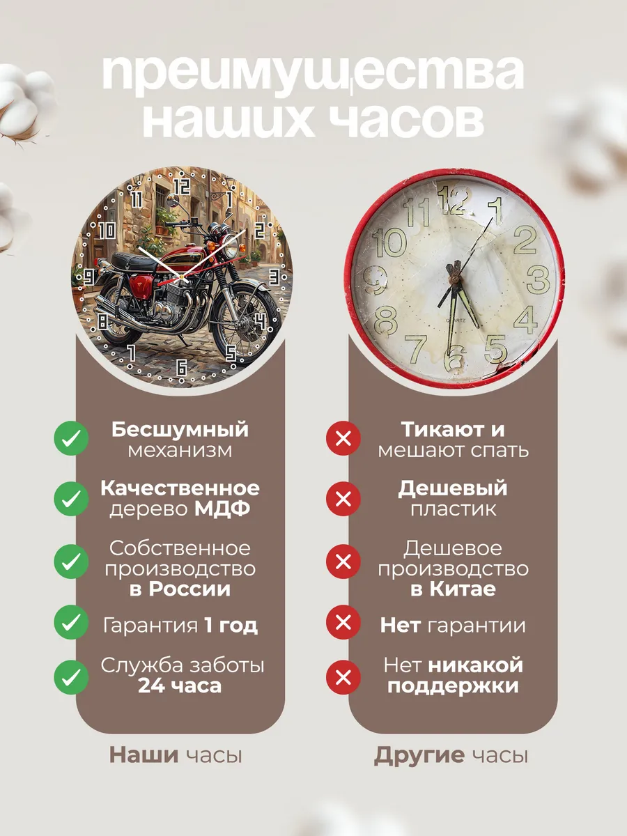 Часы настенные "Honda CB750" — фото 2