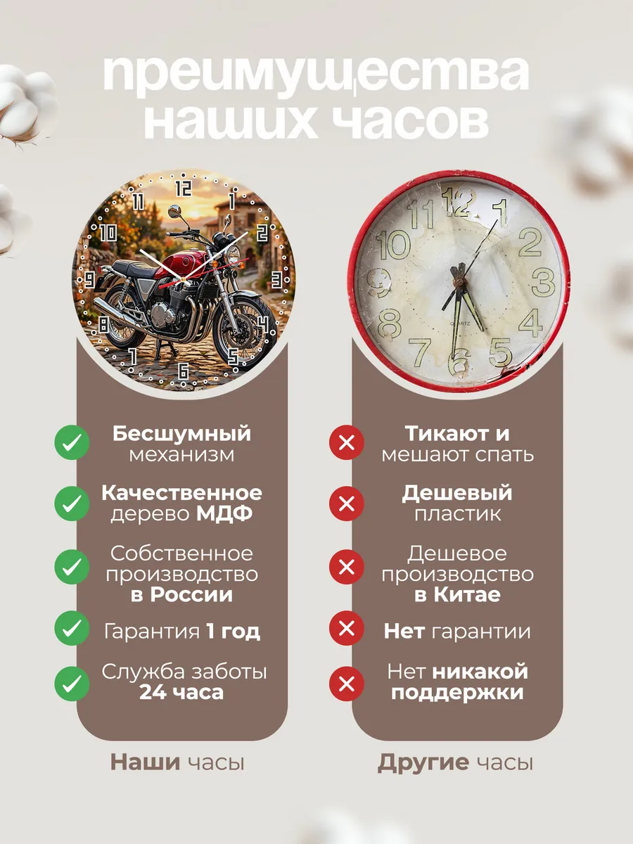 Часы настенные "Honda CB1100" — фото 2