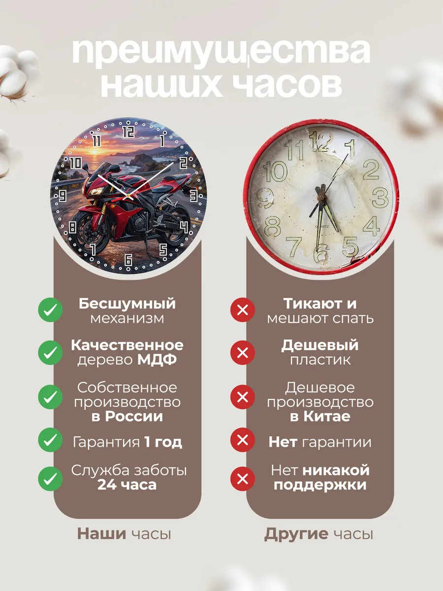 Часы настенные "Honda CBR600RR" — фото 2