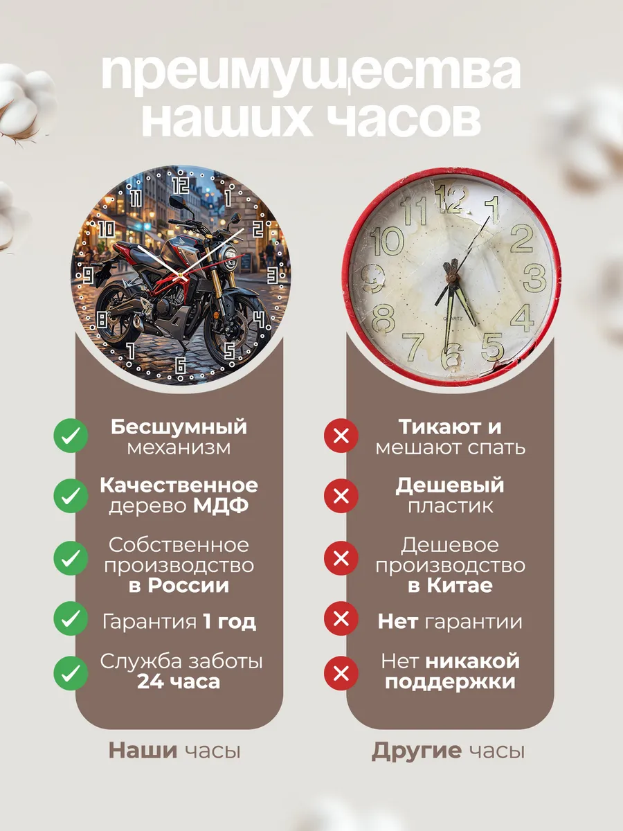 Часы настенные "Honda CB125R" — фото 2