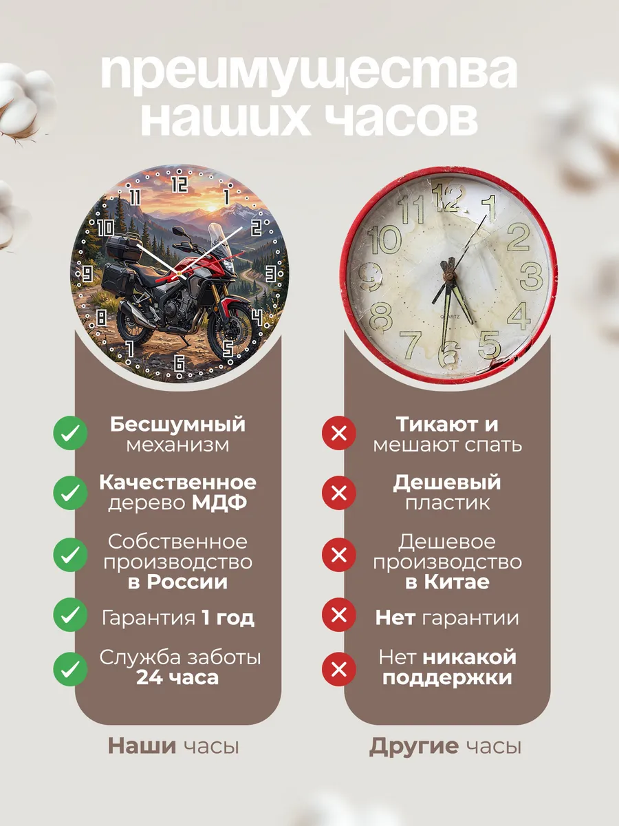 Часы настенные "Honda CB400X" — фото 2
