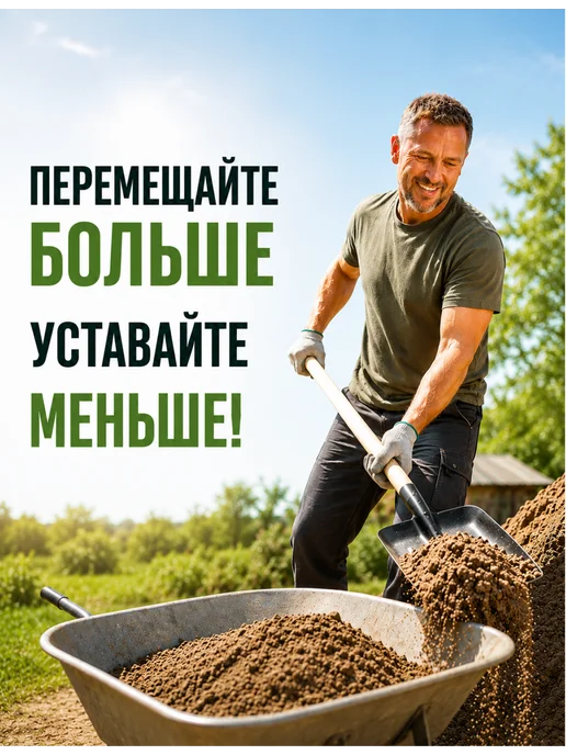 Дом Саныча Лопата совковая с деревянным черенком широкая для огорода, вариант, фото 7