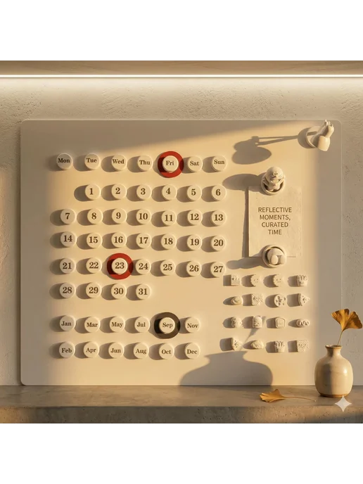 Нет бренда magnet calendar 2026, черный, белый, фото 2