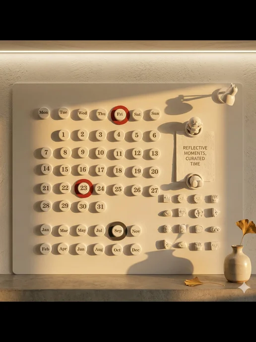 Нет бренда magnet calendar 2026, черный, белый, фото 4