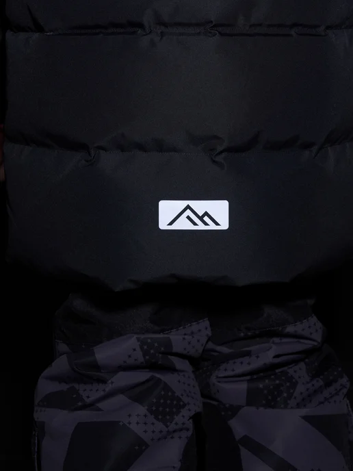 Outventure Пуховик для мальчиков непромокаемый удлиненный с капюшоном, черный, фото 8