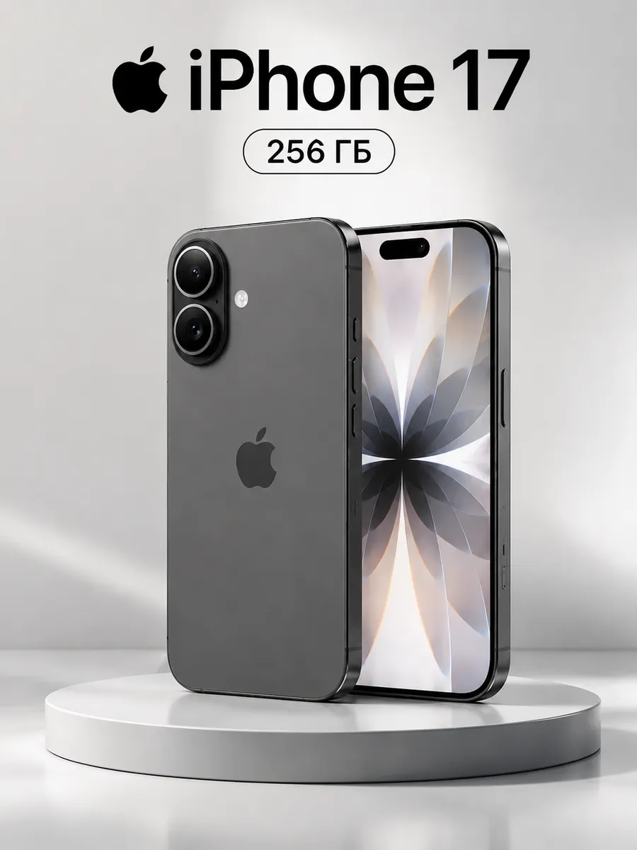 Apple Смартфон iPhone 17 256GB черное бывший в употреблении
