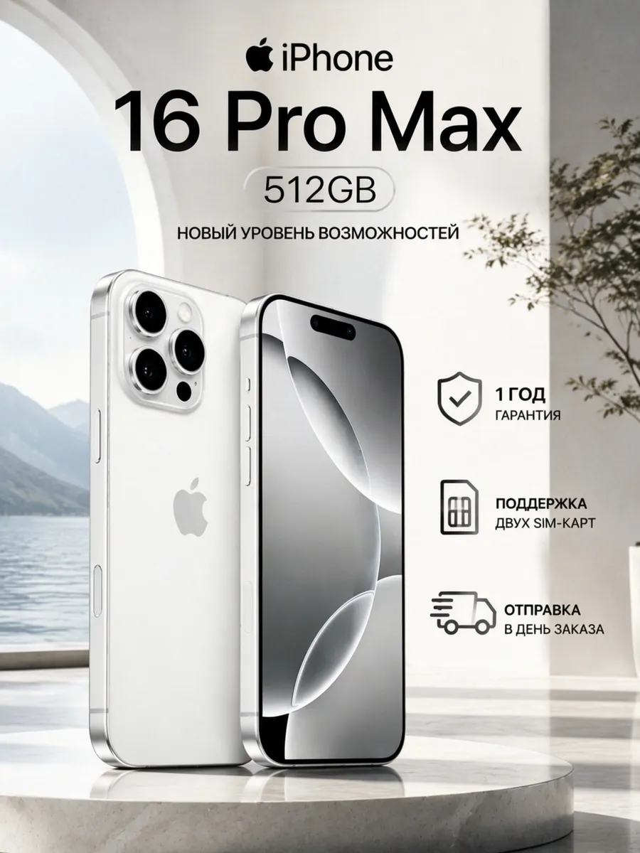 Apple Смартфон iPhone 16 Pro Max 512 Gb White Titanium
