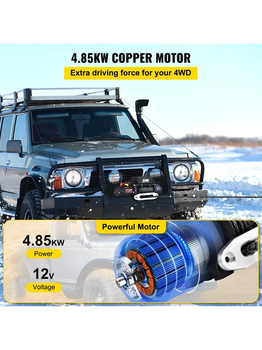 Электрическая лебедка Electric Winch 13500LBS 12 В 6123.5кг, 6123,5 кг, фото 4