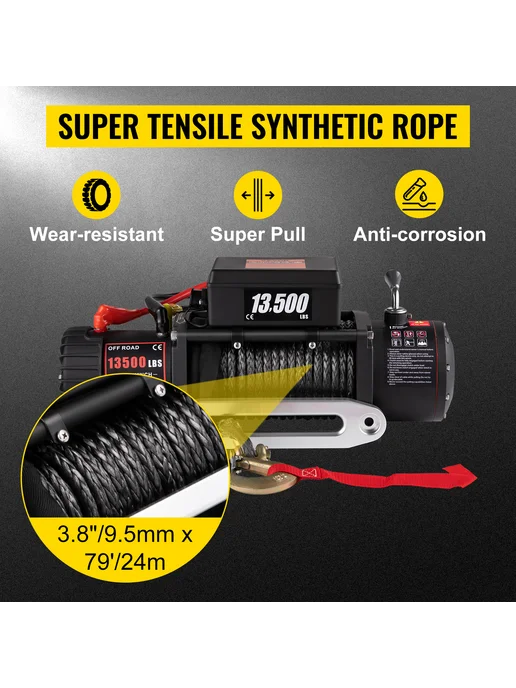 Электрическая лебедка Electric Winch 13500LBS 12 В 6123.5кг, 6123,5 кг, фото 6