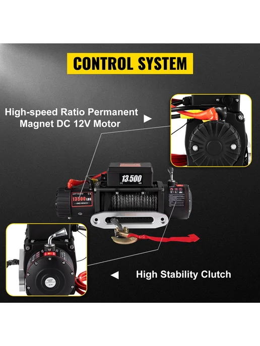 Электрическая лебедка Electric Winch 13500LBS 12 В 6123.5кг, 6123,5 кг, фото 7