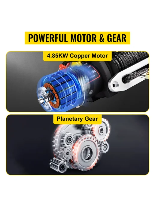 Электрическая лебедка Electric Winch 13500LBS 12 В 6123.5кг, 6123,5 кг, фото 8