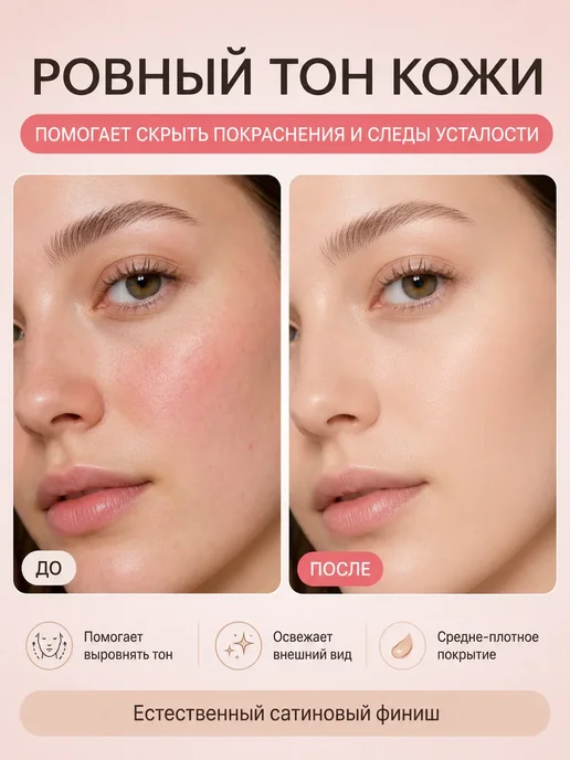 PrettyGirl Водостойкий тональный крем для лица 01 светло бежевый 30 мл, 30 мл, фото 2