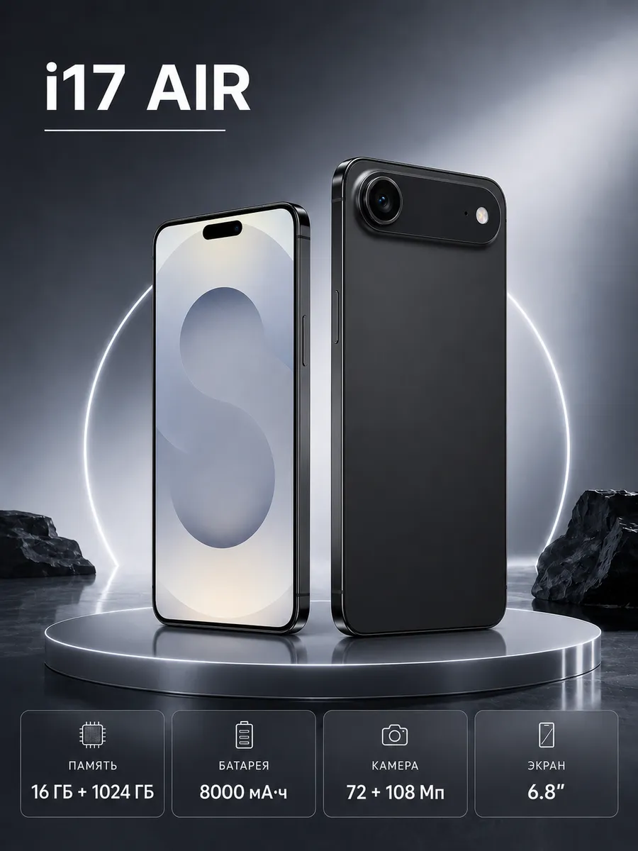 Смартфон андроид i17 AIR 16+1024 ГБ 8000 мАч 120 Гц TECNO 1300309538 купить за 9 087 ₽ в интернет‑магазине Wildberries