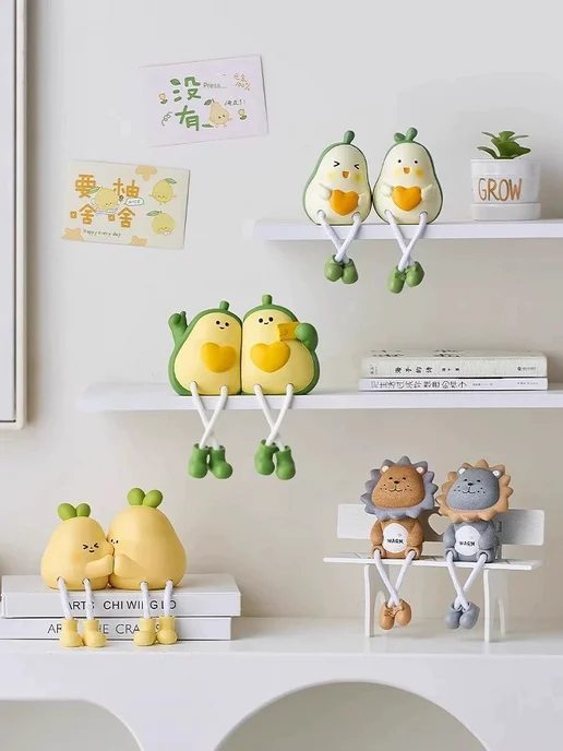 Нет бренда Висячие Feet Dolls Little Doll Bookcase Wall Decoration, вариант, фото 5