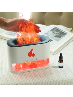 Увлажнитель Flame 250мл с таймером, аромат для дома, белый