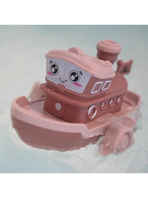 Игрушка для ванны детская, заводная лодочка, голубая, для, голубой, фото 2