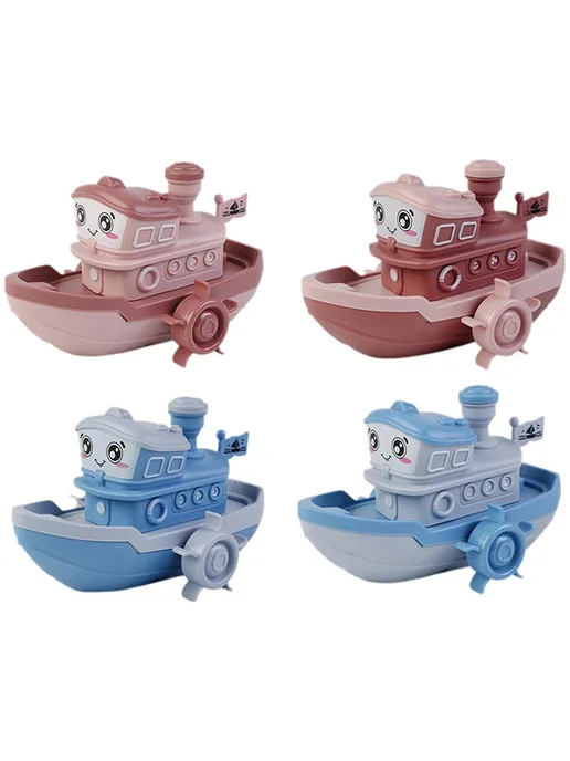 Игрушка для ванны детская, заводная лодочка, голубая, для, голубой, фото 4