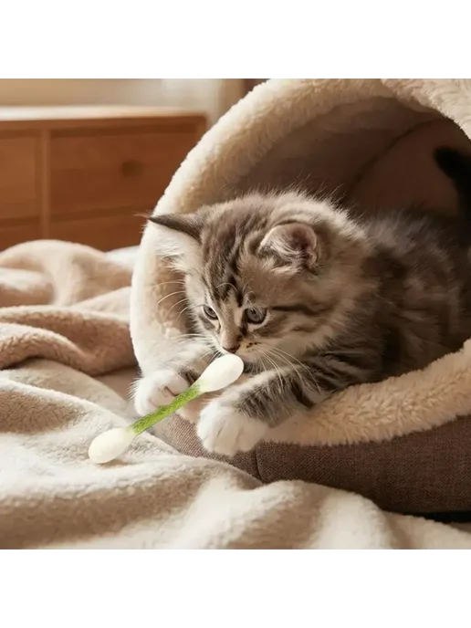 ватная палочка игрушка для кота, вариант, фото 7
