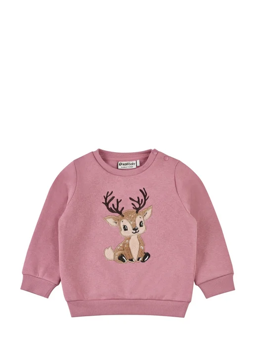 Kari baby Свитшот для маленькой девочки с начесом, розовый, фото 7