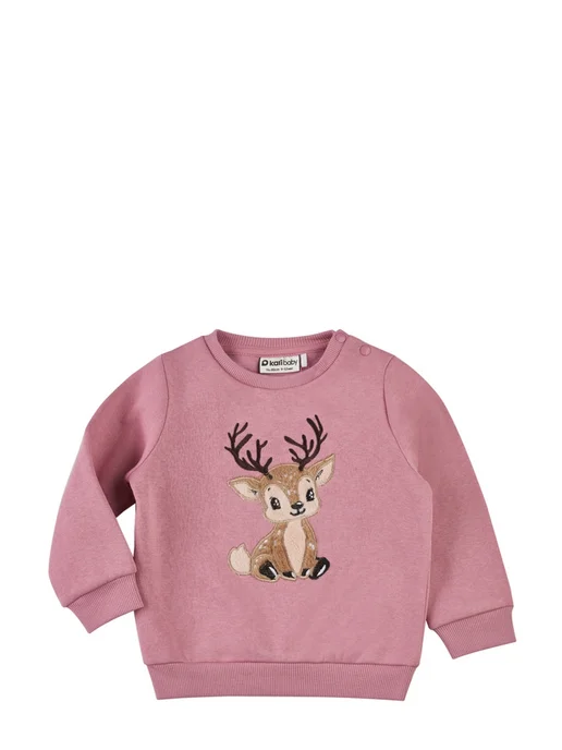 Kari baby Свитшот для маленькой девочки с начесом, розовый, фото 8
