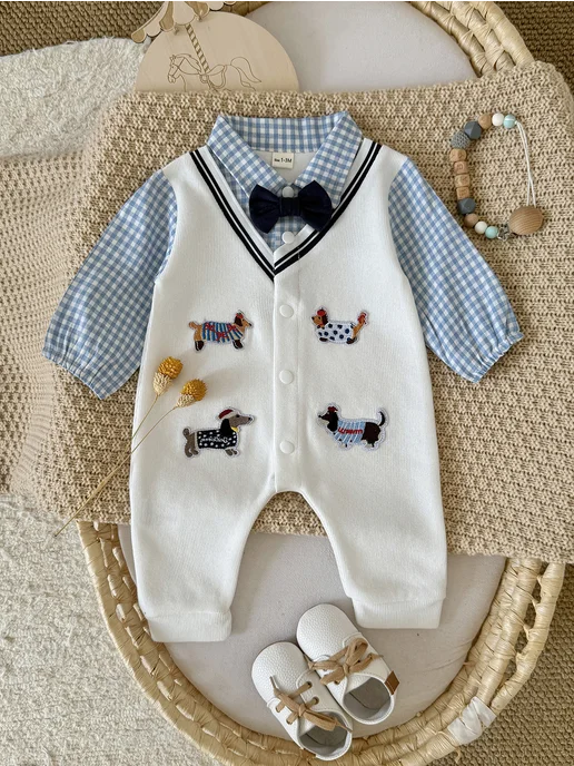 FMPDC baby Комбинезон для новорожденных утепленный, белый