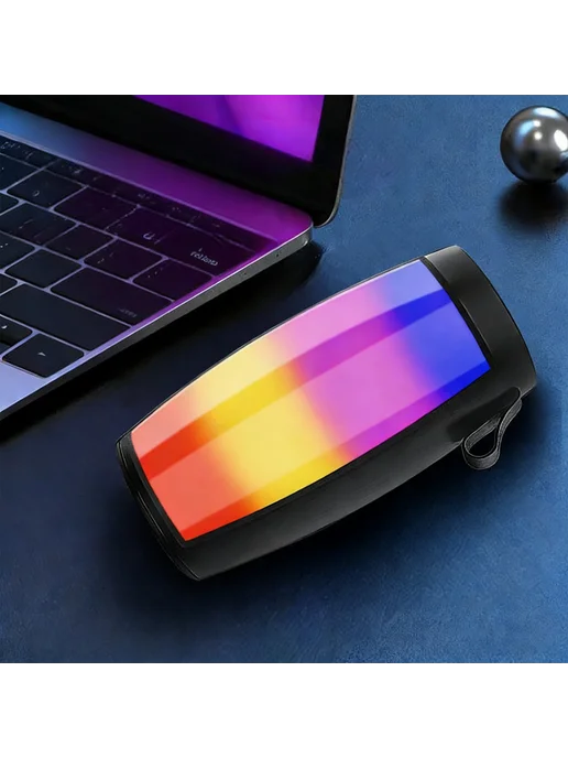 Яркая BT колонка с LED подсветкой, портативная для семьи, вариант, фото 3