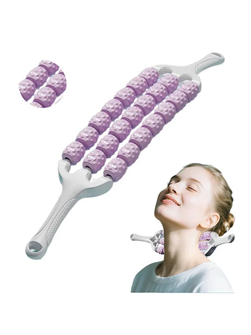 Ролик массажёр кривой для лимфодренажа Deep Tissue (фиолет), фиолетовый, фото 3