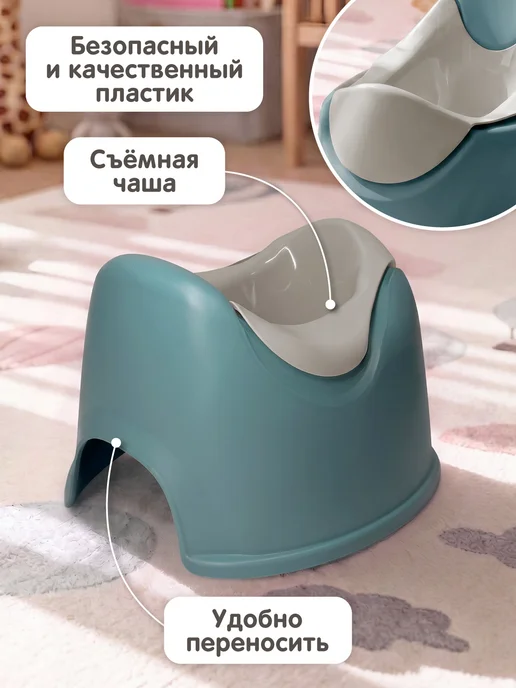Компания друзей Горшок детский анатомический, зеленый, фото 3