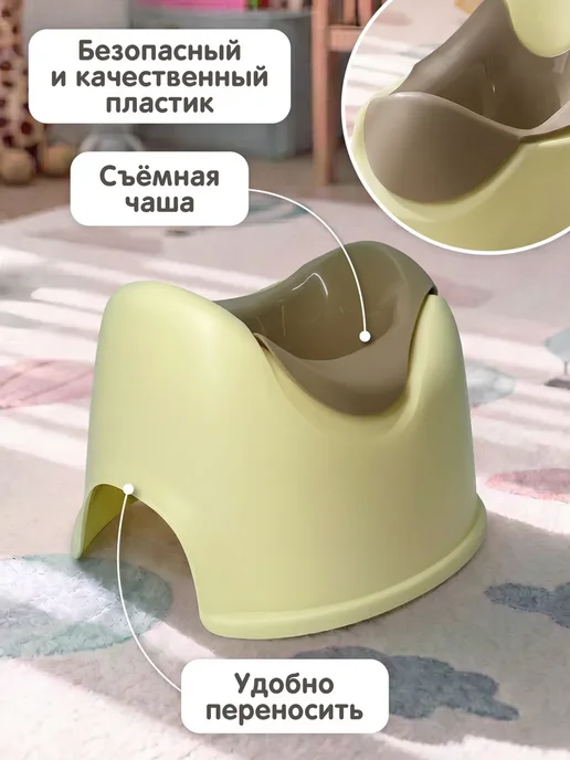 Компания друзей Горшок детский анатомический, желтый, фото 3