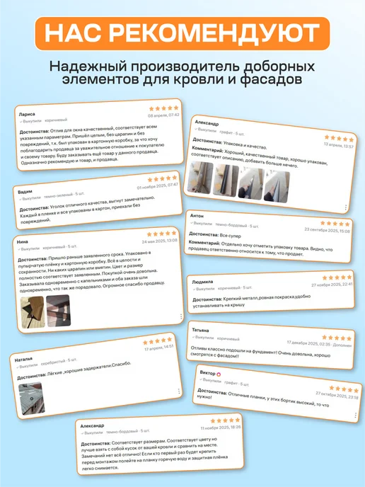 Стильные грядки Карнизная планка Капельник 100х70мм 5 шт, 3 шт, фото 6