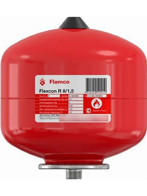 Flamco Расширительный бак Фламко Flexcon вертикальный красный, красный