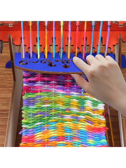 Ткацкий станок ручной детский, для творчества DIY, подарок, вариант, фото 3