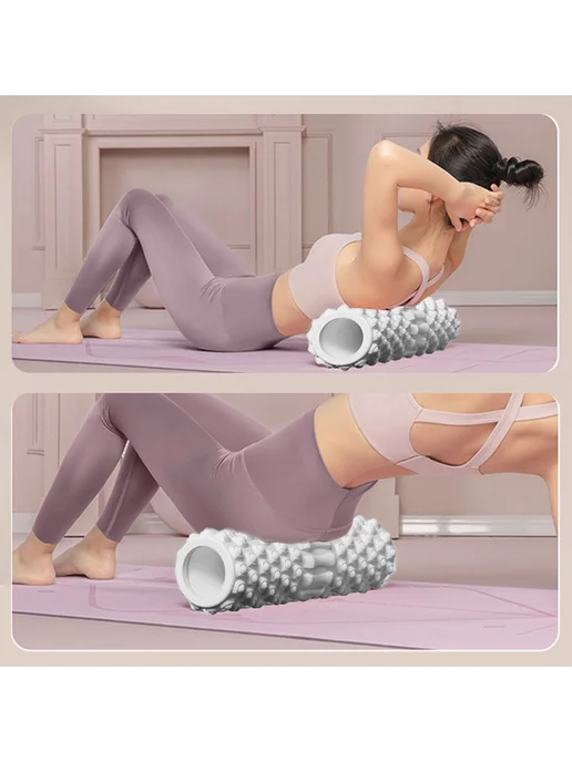 Тренировочный набор Foam Roller 3 шт, для спини, ног, шеи, 3 шт, фото 3