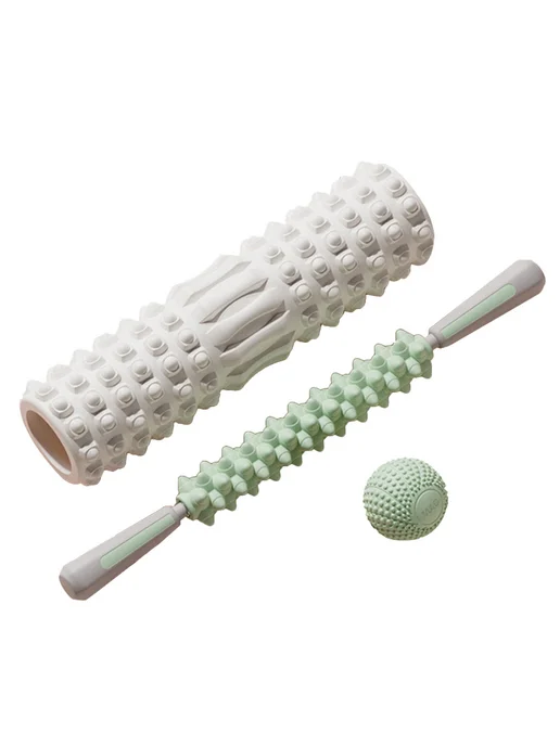 Тренировочный набор Foam Roller 3 шт, для спини, ног, шеи, 3 шт, фото 7