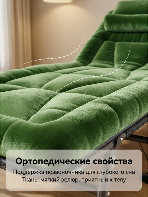 mircamping Раскладушка с матрасом взрослая для сна до 150 кг, 150 кг, фото 7