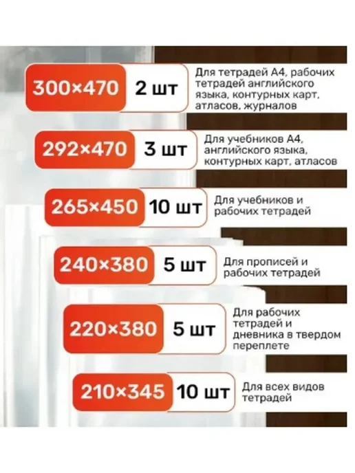 Универсальные обложки для учебников и тетрадей, вариант