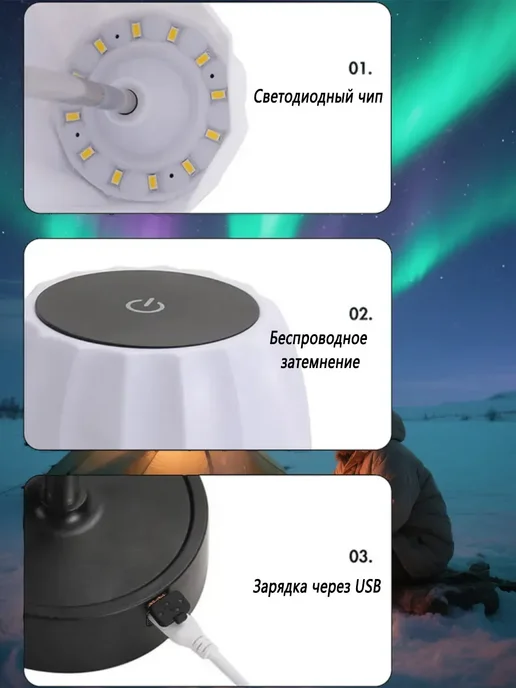 Ночник настольный,детский светильник с usb кабелем, вариант, фото 5