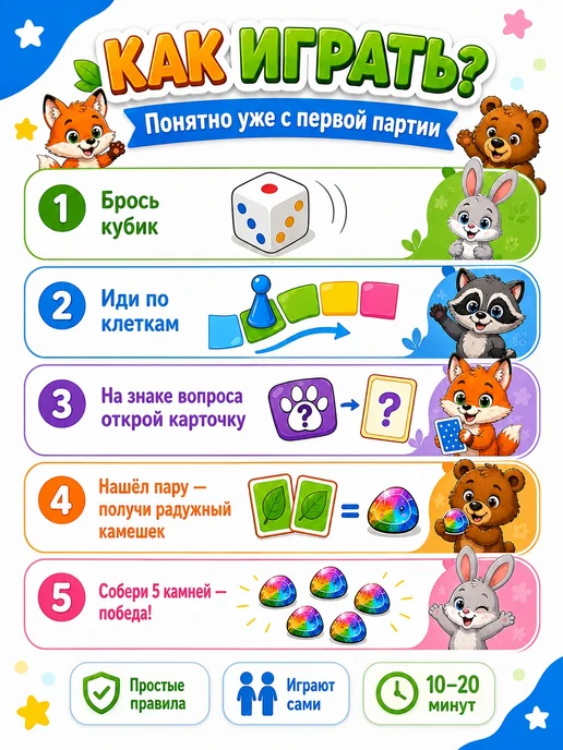 Igrumi Настольная развивающая игра для детей, белый, фото 3