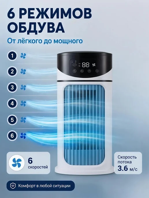 Кондиционер мобильный с фреоном напольный 5B1, белый, фото 2