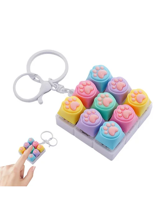 Игрушка-антистресс, клавиатура с клацаньем, лапка кота, вариант, фото 2