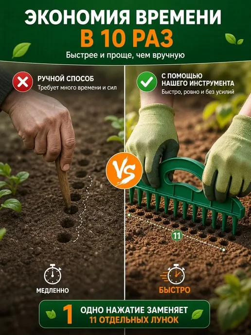 Нет бренда ручной разбрасыватель-сеялка, вариант, фото 3