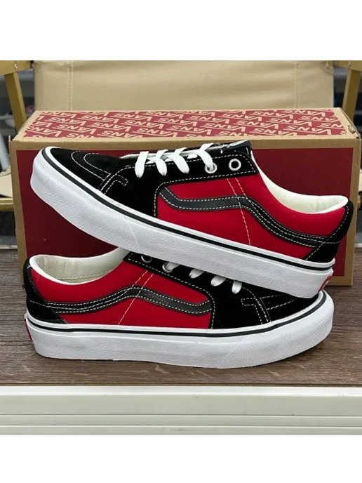Vans Скейт кеды Sk8-Low низкие повседневная уличная обувь, красный, фото 3