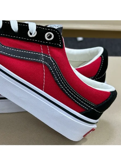 Vans Скейт кеды Sk8-Low низкие повседневная уличная обувь, красный, фото 6