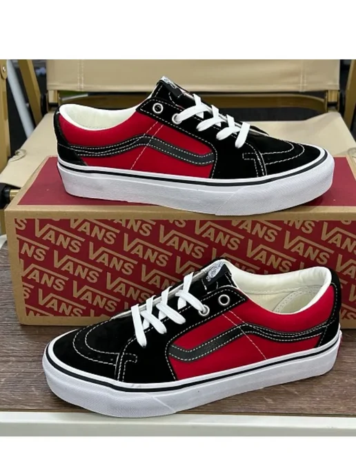 Vans Скейт кеды Sk8-Low низкие повседневная уличная обувь, красный, фото 8