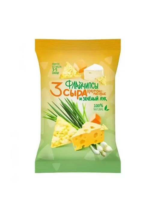 Арт-Ам Флайчипсы кукурузно рисовые 3сыра и лук, 5*40г, 5x40, фото 3