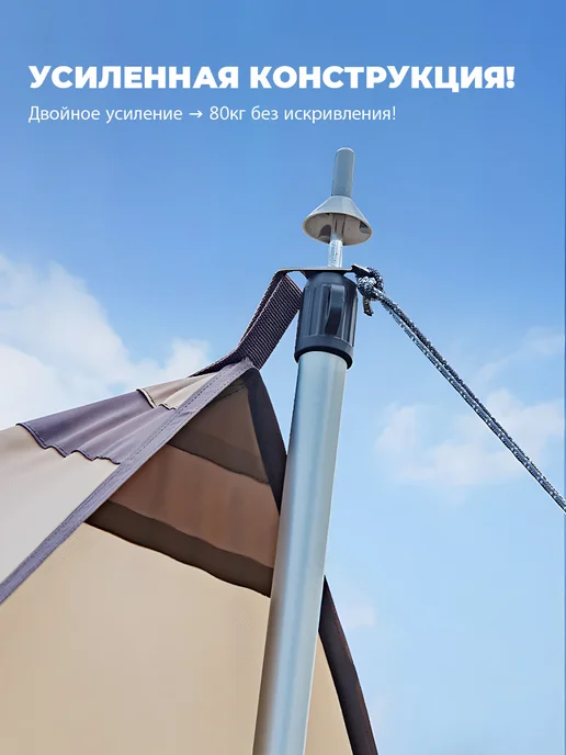 Стойки для тента и палатки туристические телескопические 2шт, 2 шт, фото 3