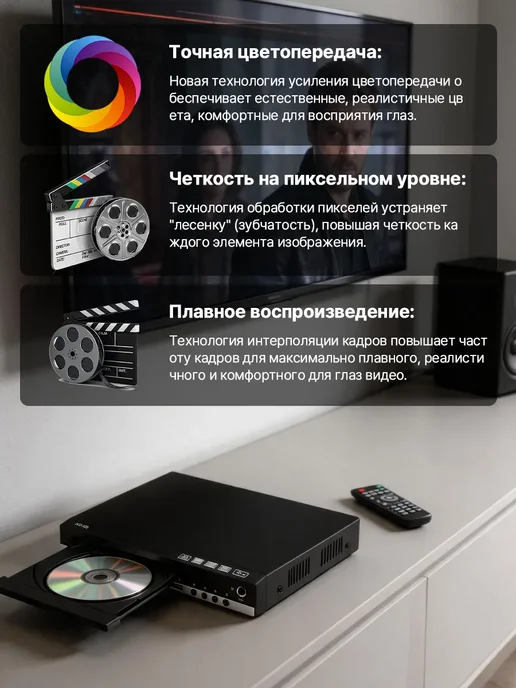 DVD-плеер 4K HD 1080P Поддержка Подключения HDMI, вариант, фото 8