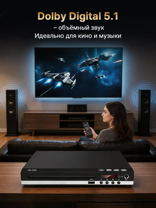 DVD-плеер 4K HD 1080P Поддержка Подключения HDMI, вариант, фото 4